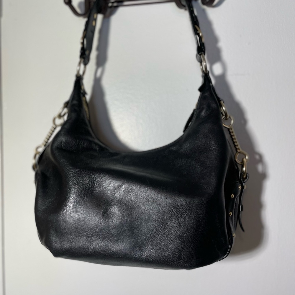 MICHAEL KORS black leather handbag with gold hardware - Picture 6 of 7